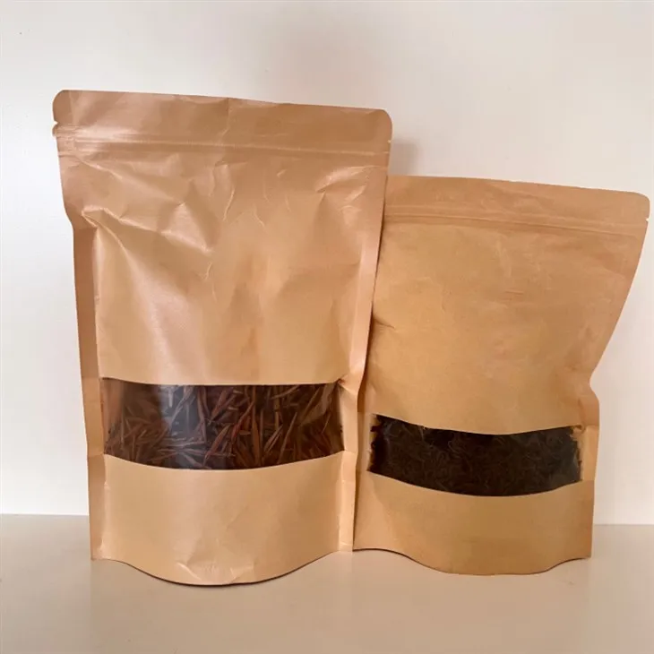 Bolsas stand-up com janelas